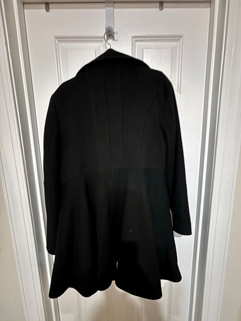 Laundry By Shelli Segal Black Pea Coat with Gold Hardware - Picture 9 of 10